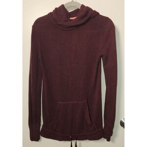 Lululemon Sweet Savasana Pullover Burgundy Hoodie Sweater‎ S/M Satin Drawstring